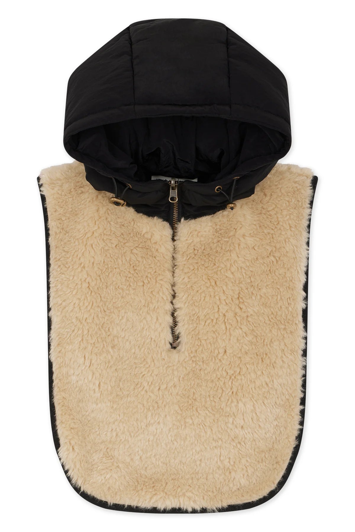 Cappuccio/gilet in eco fur reversibile