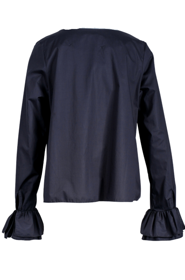 Blusa in cotone taglio a trapezio