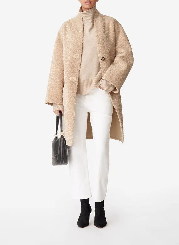 Cappotto effetto shearling