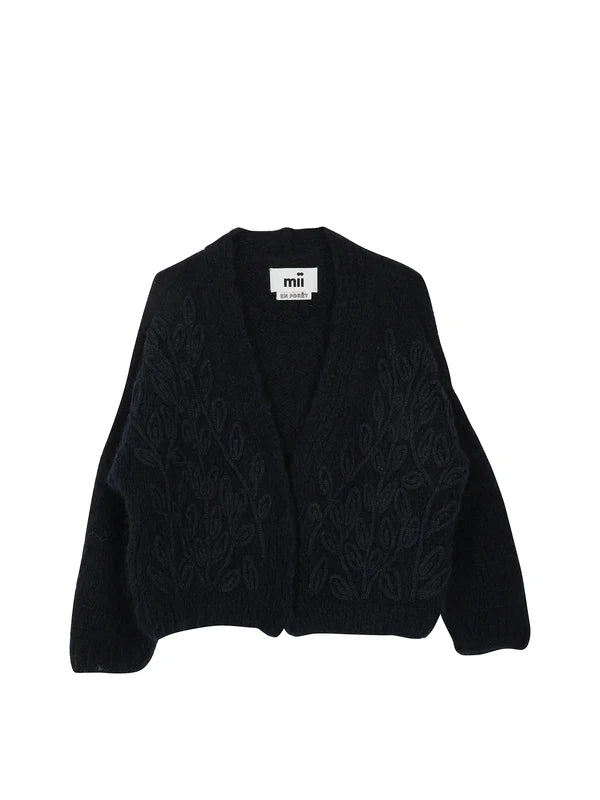 Cardigan oversize con ricami