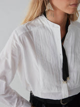 Camicia in cotone colletto alla coreana